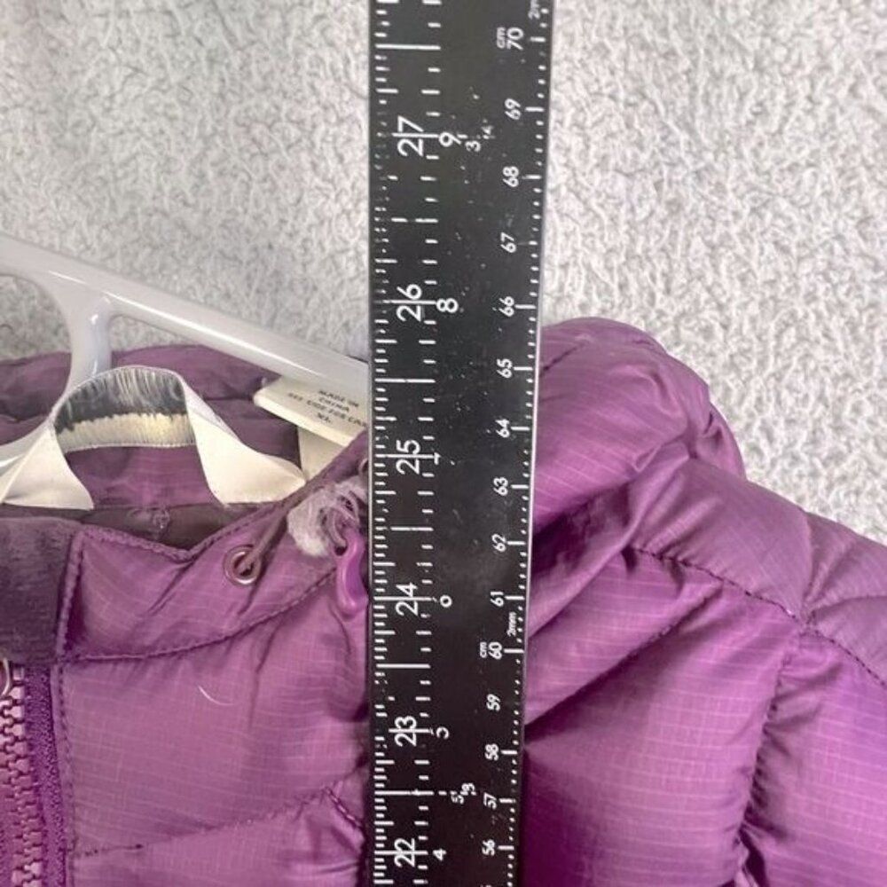 EDDIE BAUER WOMENS GOOSE DOWN HOODED VEST PURPLE SIZE XL - Picture 9 of 11